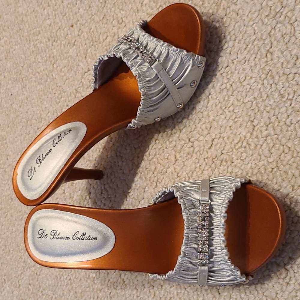 Silver sexy heels